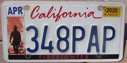 Firefighter plate, 348PAP